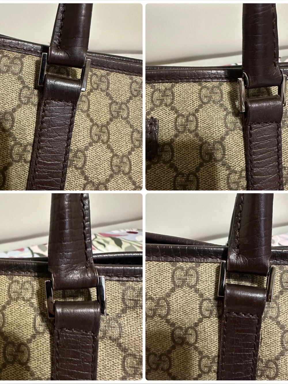 Gucci Beige/Brown Monogram PVC Tote - Picture 8 of 15
